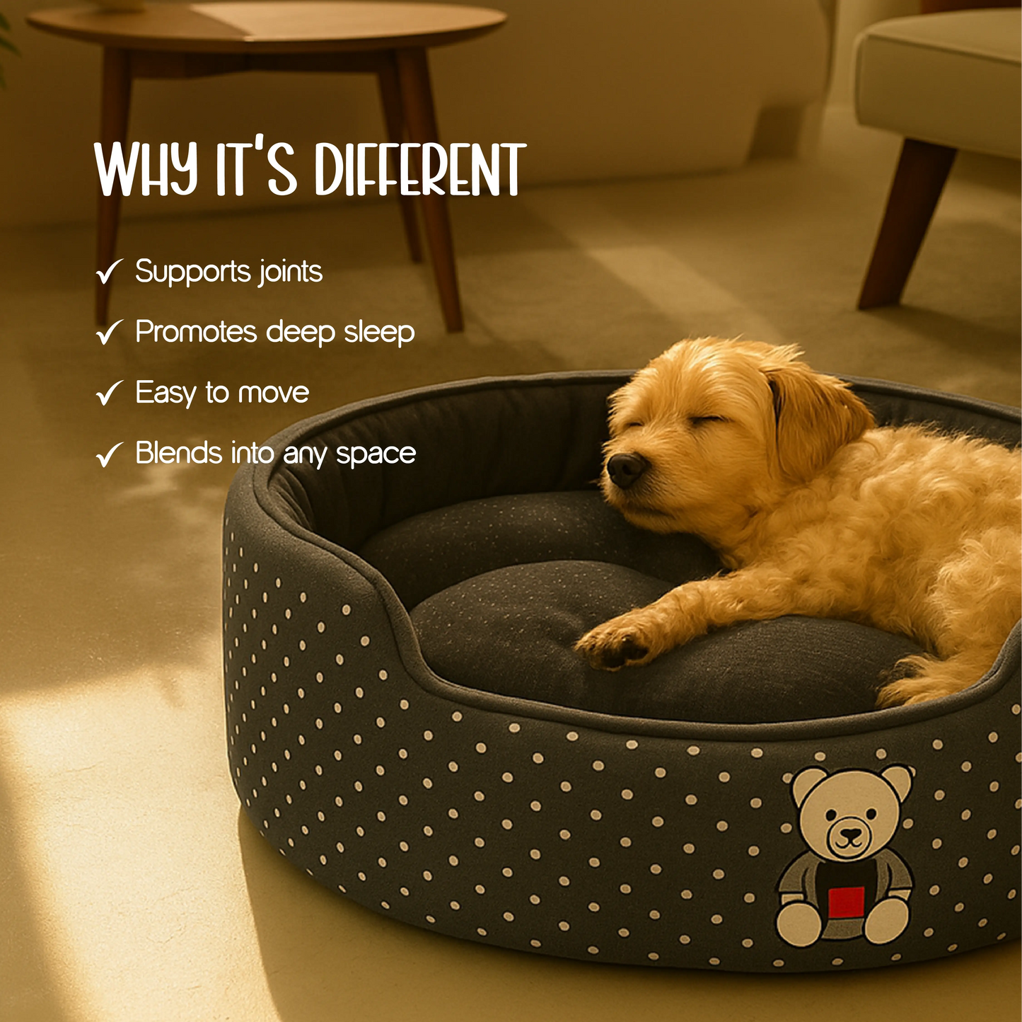 Pomelo Nest - Supportive Foam | Raised Sides | Washable Comfort