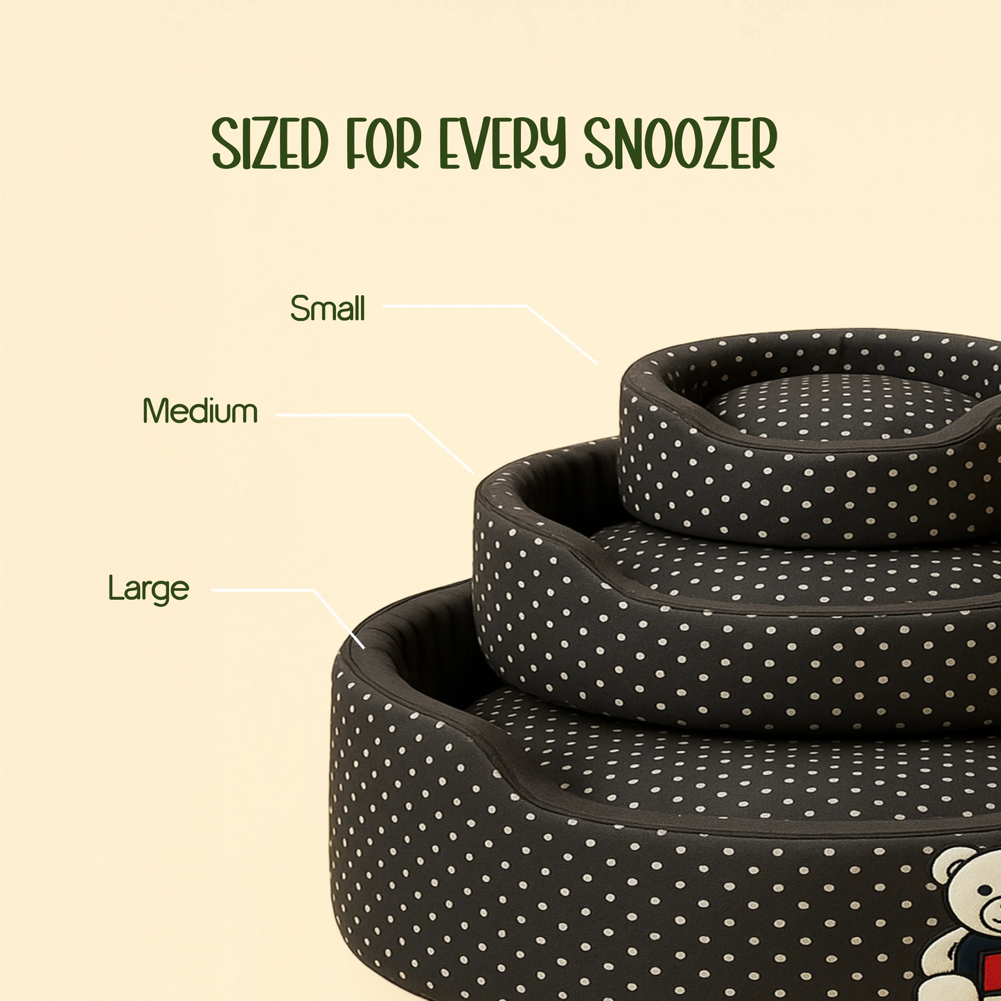Pomelo Nest - Supportive Foam | Raised Sides | Washable Comfort