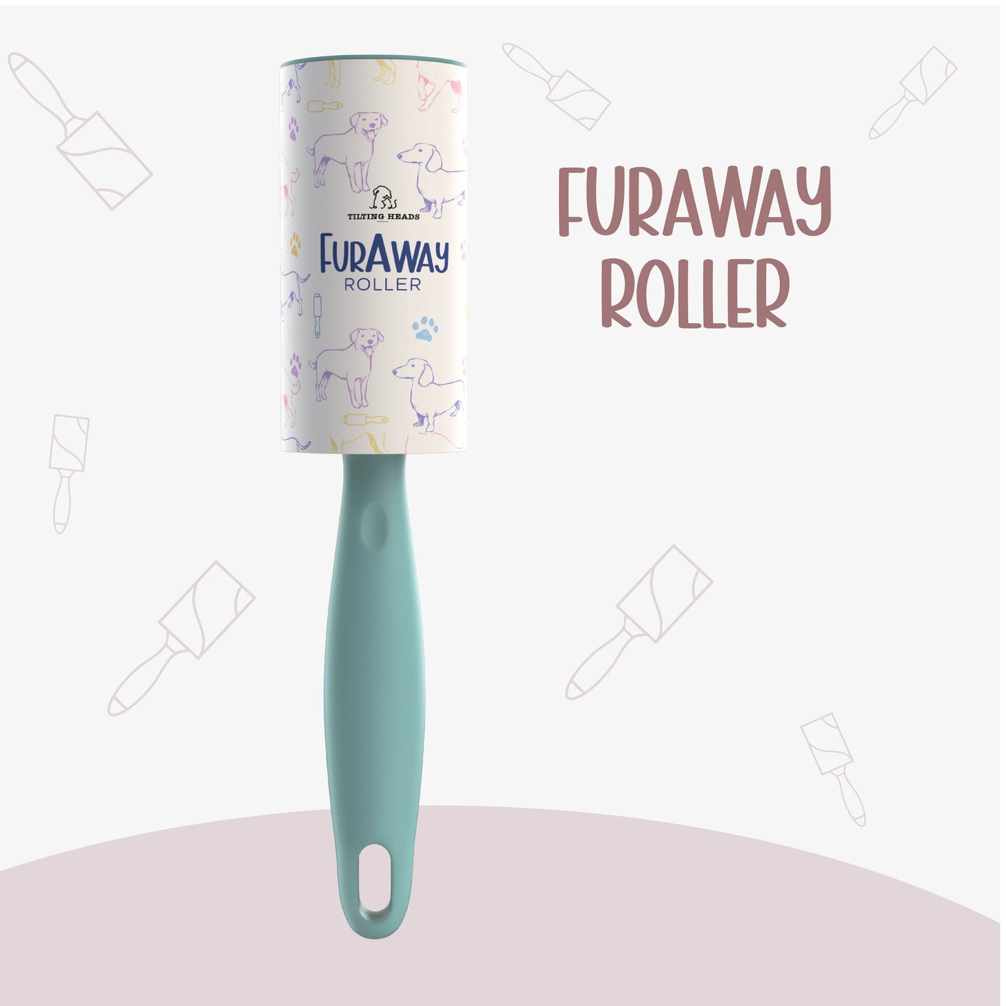 FurAway Roller – Pet Hair & Lint Remover - Tilting Heads