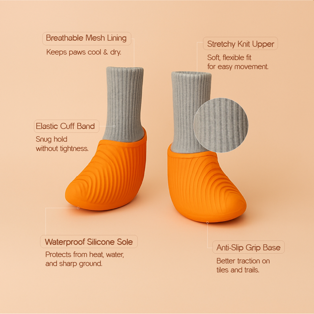 TenderTrek Silicone Boots | Waterproof, Anti-Slip, Comfy Fit