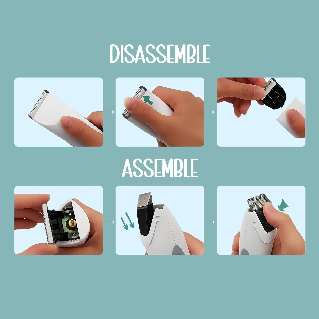 Tilting Heads Codos CP-9600 Pet Clipper | Quiet & Safe Grooming - Tilting Heads