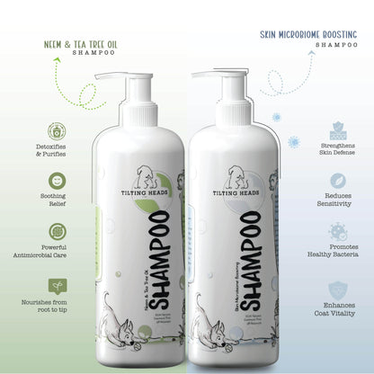 Dog Shampoo Combo – Microbiome & Neem Care | Tilting Heads - Tilting Heads