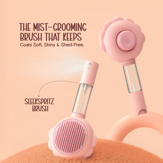 SleekSpritz Brush – The 2-in-1 Mist Grooming Tool for Softer, Shed-Free Coats - Tilting Heads