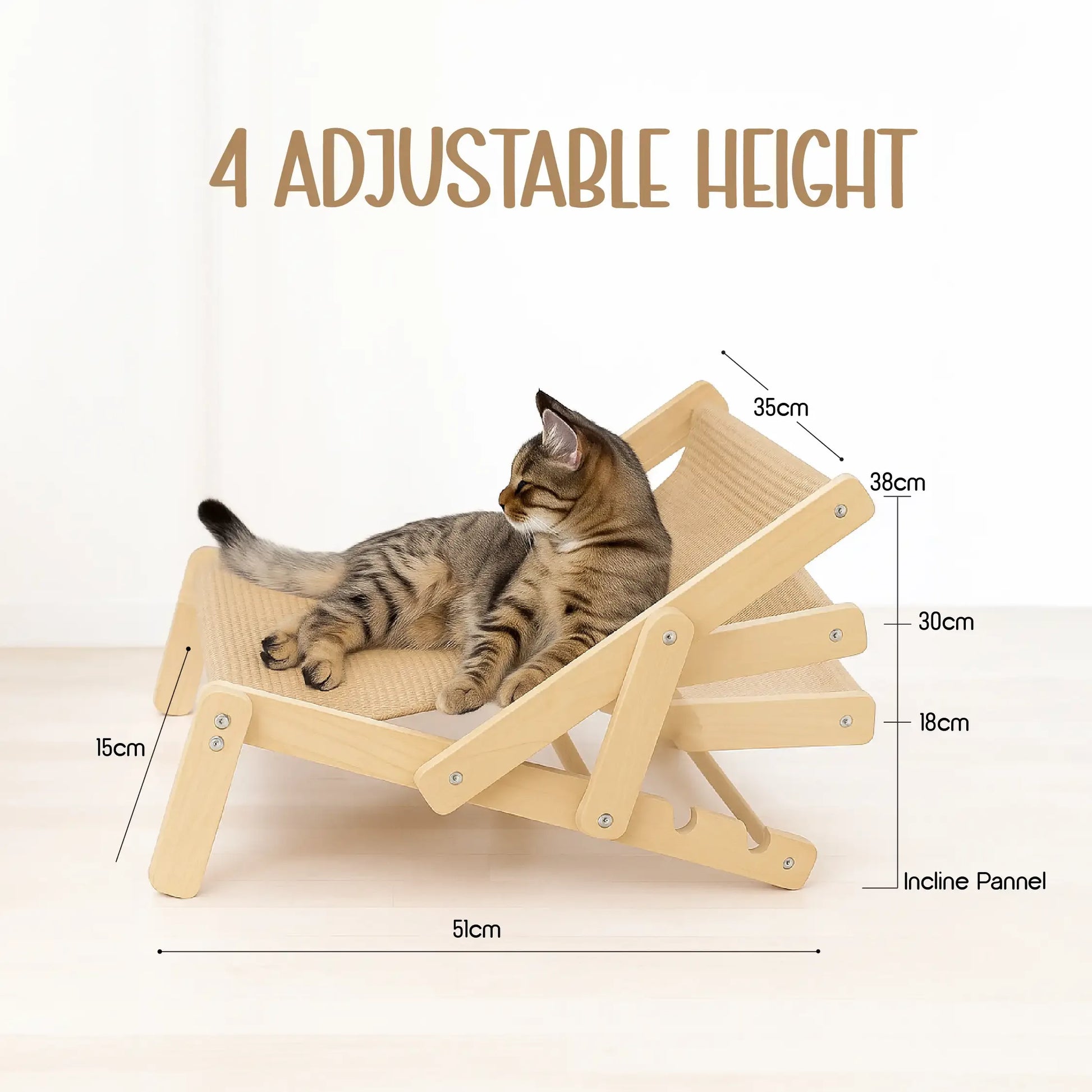 Meow Scratch Lounge – Cat Scratcher & Relax Bed - Tilting Heads