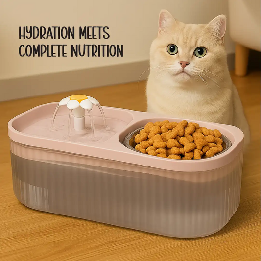 CalmQuench Feeder | 2-in-1 Water Fountain + Feeder