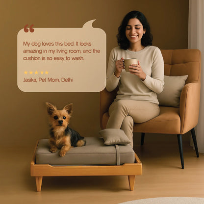 AristoBed | Handmade Wooden Pet Bed | Durable | Stylish & Washable