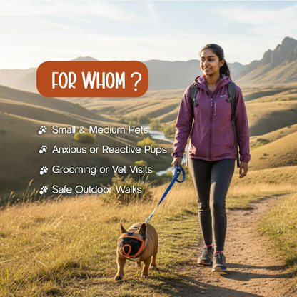 BreatheEase Muzzle – Breathable No-Bark Muzzle for Small Pets - Tilting Heads