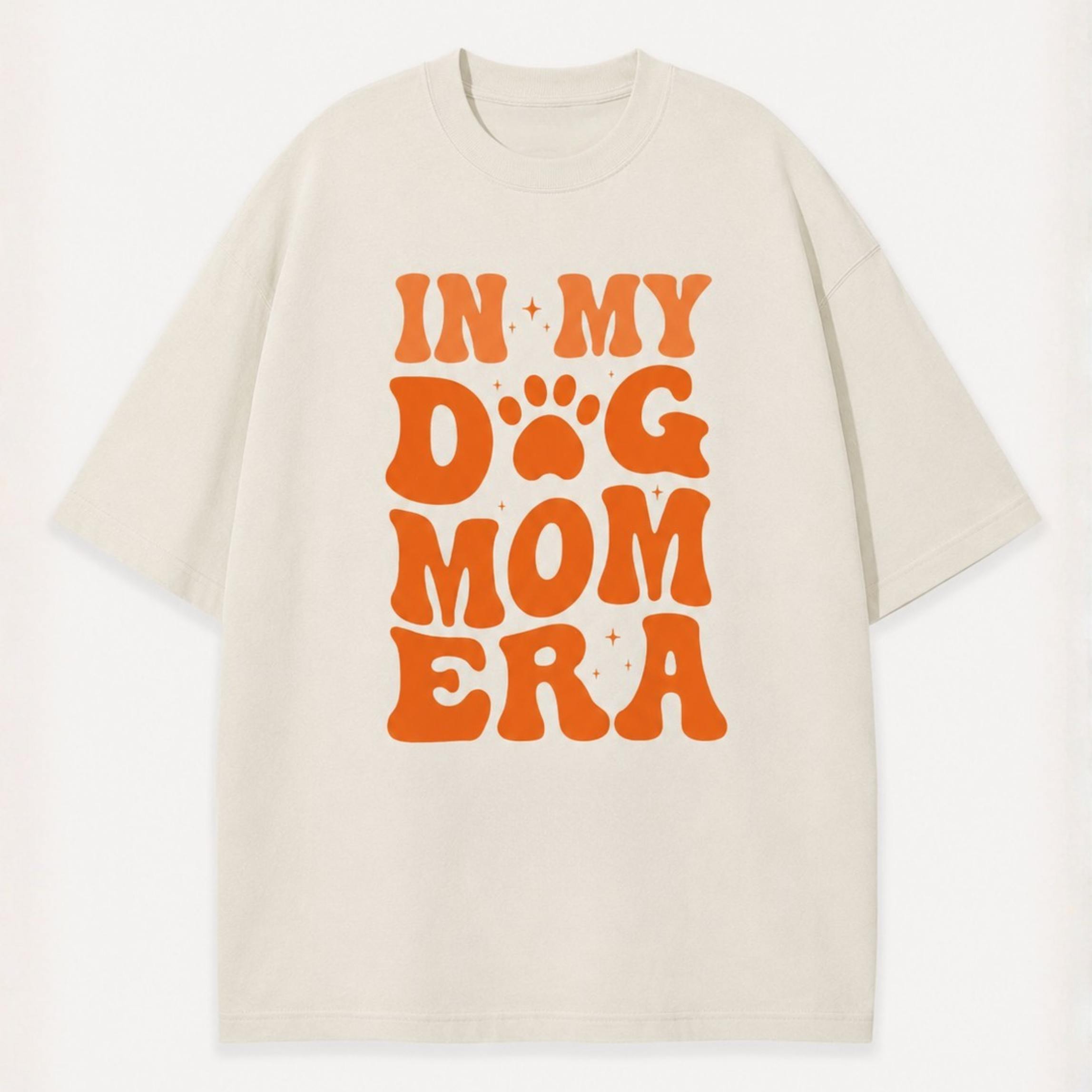 Dog Mom Era T-Shirt – Oversized Cotton Wear for Dog Moms