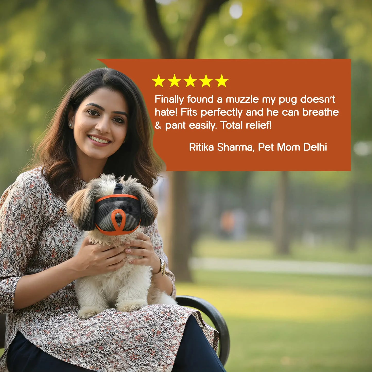 BreatheEase Muzzle – Breathable No-Bark Muzzle for Small Pets - Tilting Heads