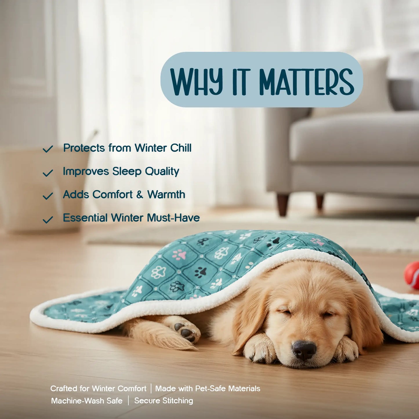 Cozina Blanket – Warm & Snuggle-Ready Winter Comfort for Pets