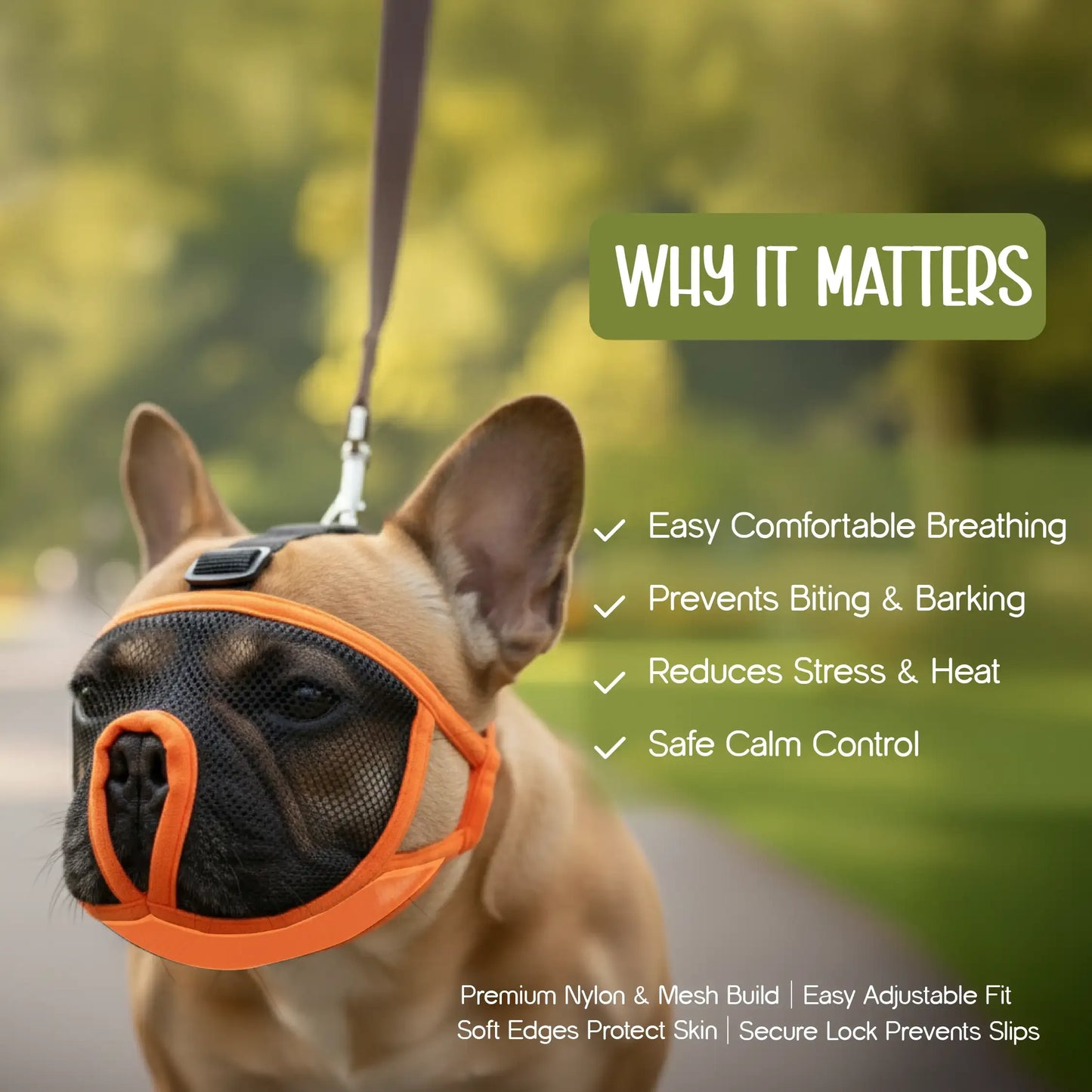 BreatheEase Muzzle – Breathable No-Bark Muzzle for Small Pets - Tilting Heads