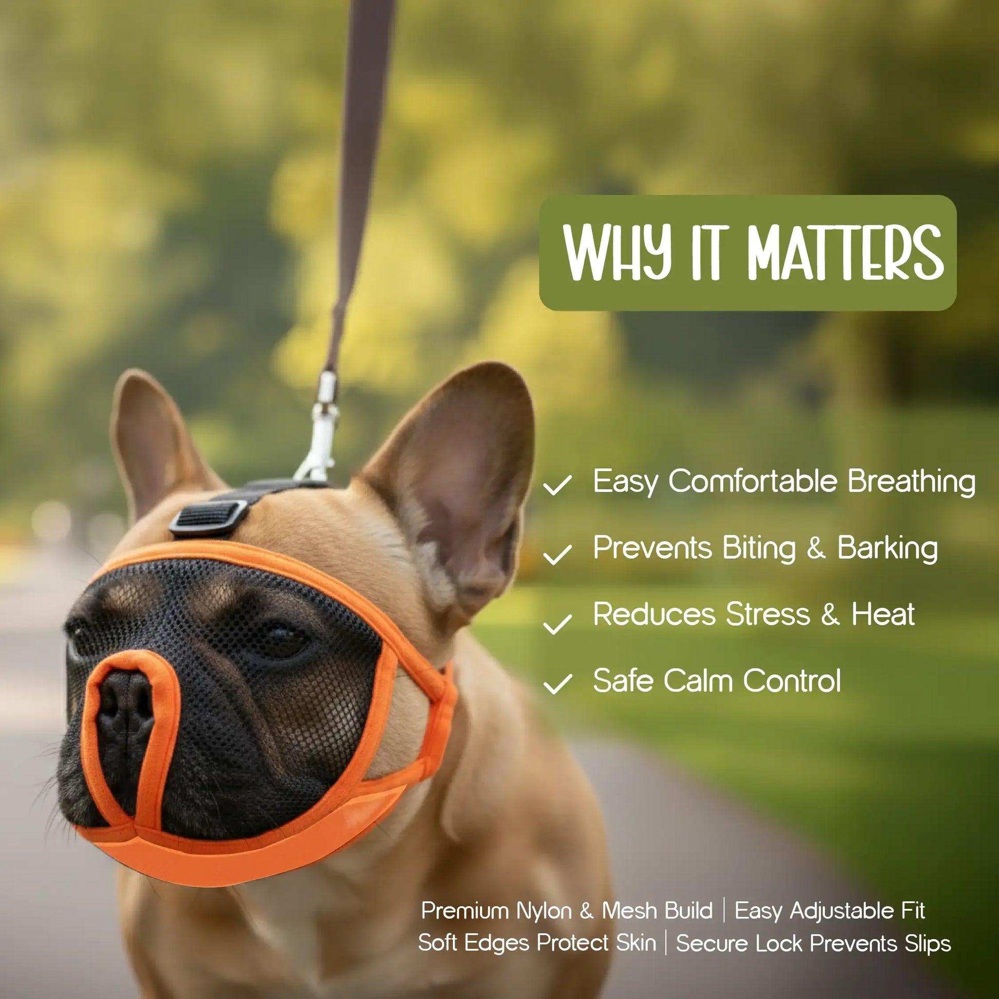 BreatheEase Muzzle – Breathable No-Bark Muzzle for Small Pets - Tilting Heads