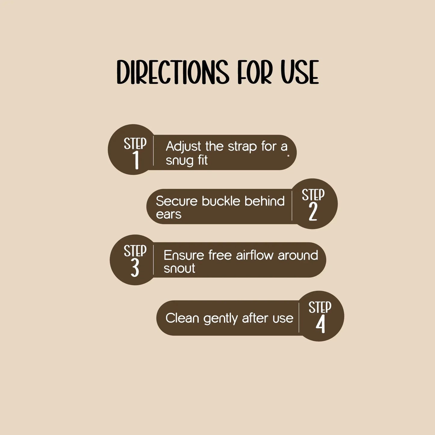 BreatheEase Muzzle – Breathable No-Bark Muzzle for Small Pets - Tilting Heads