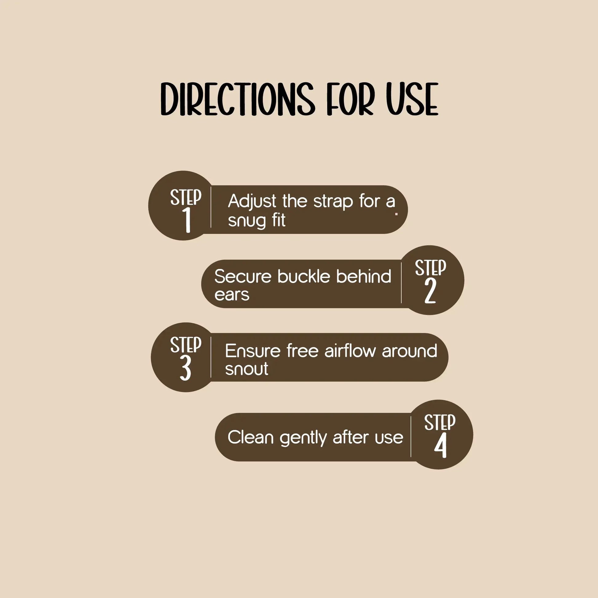 BreatheEase Muzzle – Breathable No-Bark Muzzle for Small Pets - Tilting Heads