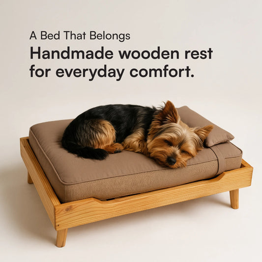 AristoBed | Handmade Wooden Pet Bed | Durable | Stylish & Washable