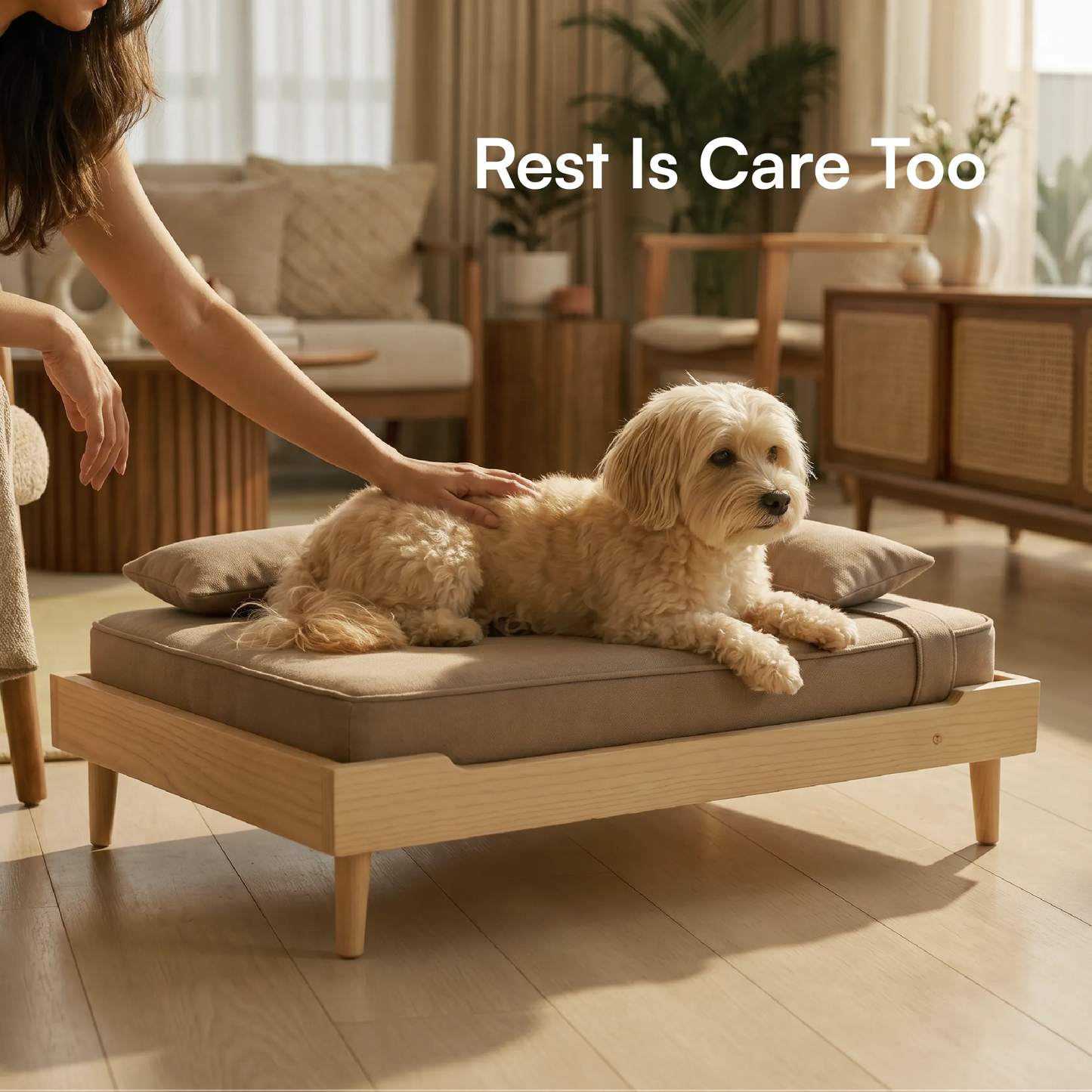 AristoBed | Handmade Wooden Pet Bed | Durable | Stylish & Washable