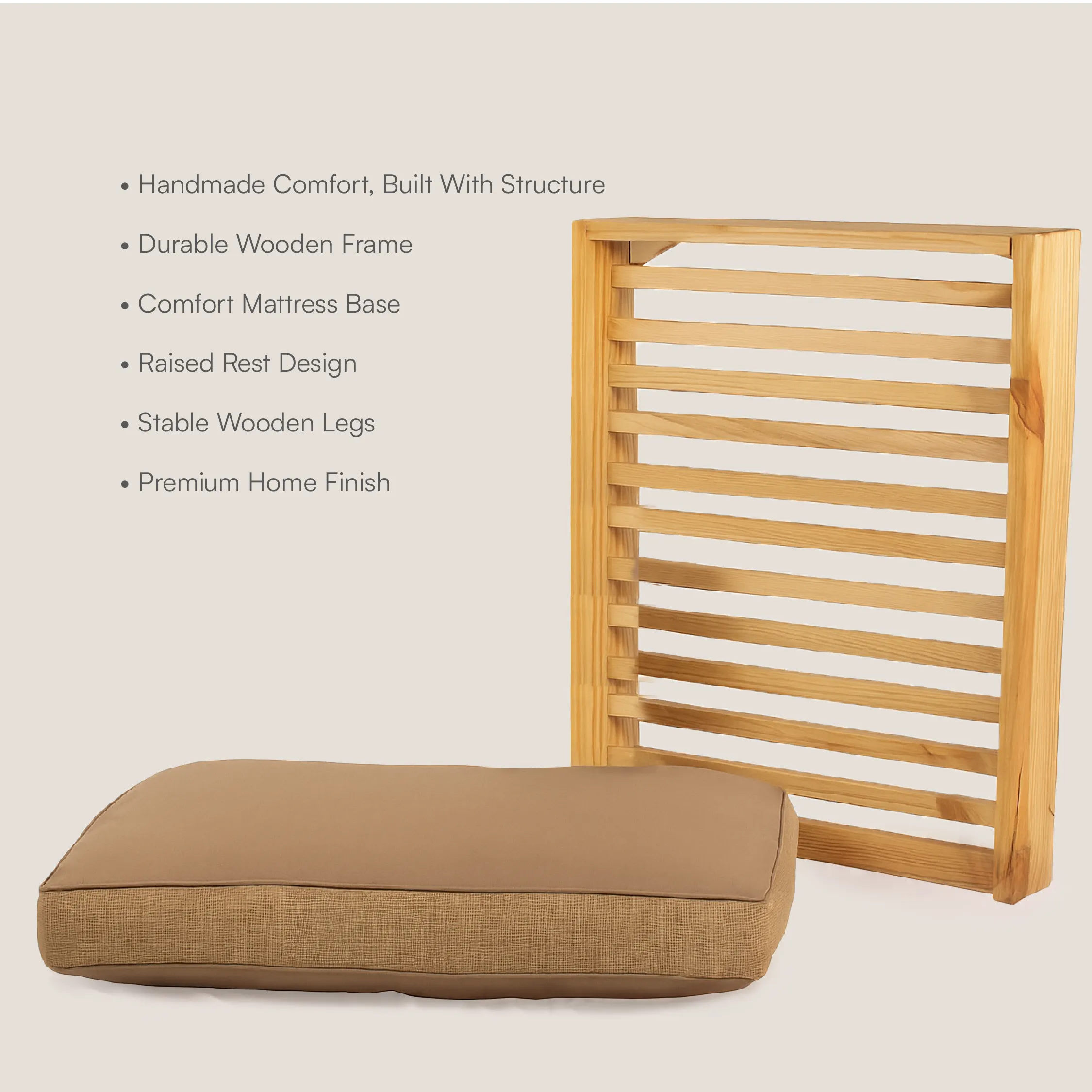 AristoBed | Handmade Wooden Pet Bed | Durable | Stylish & Washable