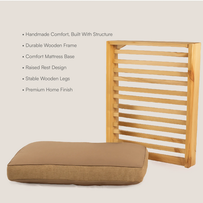 AristoBed | Handmade Wooden Pet Bed | Durable | Stylish & Washable