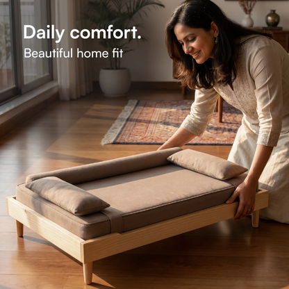 AristoBed | Handmade Wooden Pet Bed | Durable | Stylish & Washable