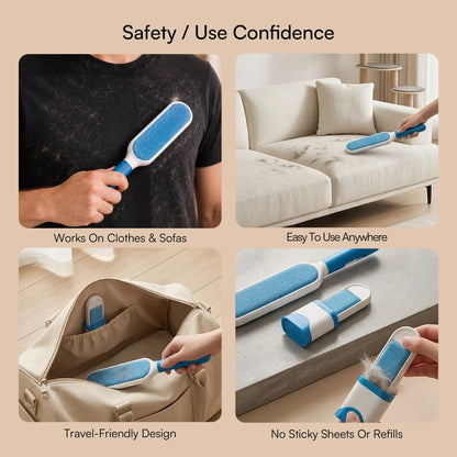 AuraSwipe Lint Brush | Effortless Fur Removal | Travel-Friendly | Self-Cleaning