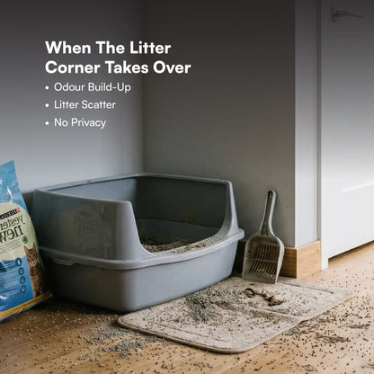 Aurora Litter Den – Clean, Comfy & Private Litter Space for Cats