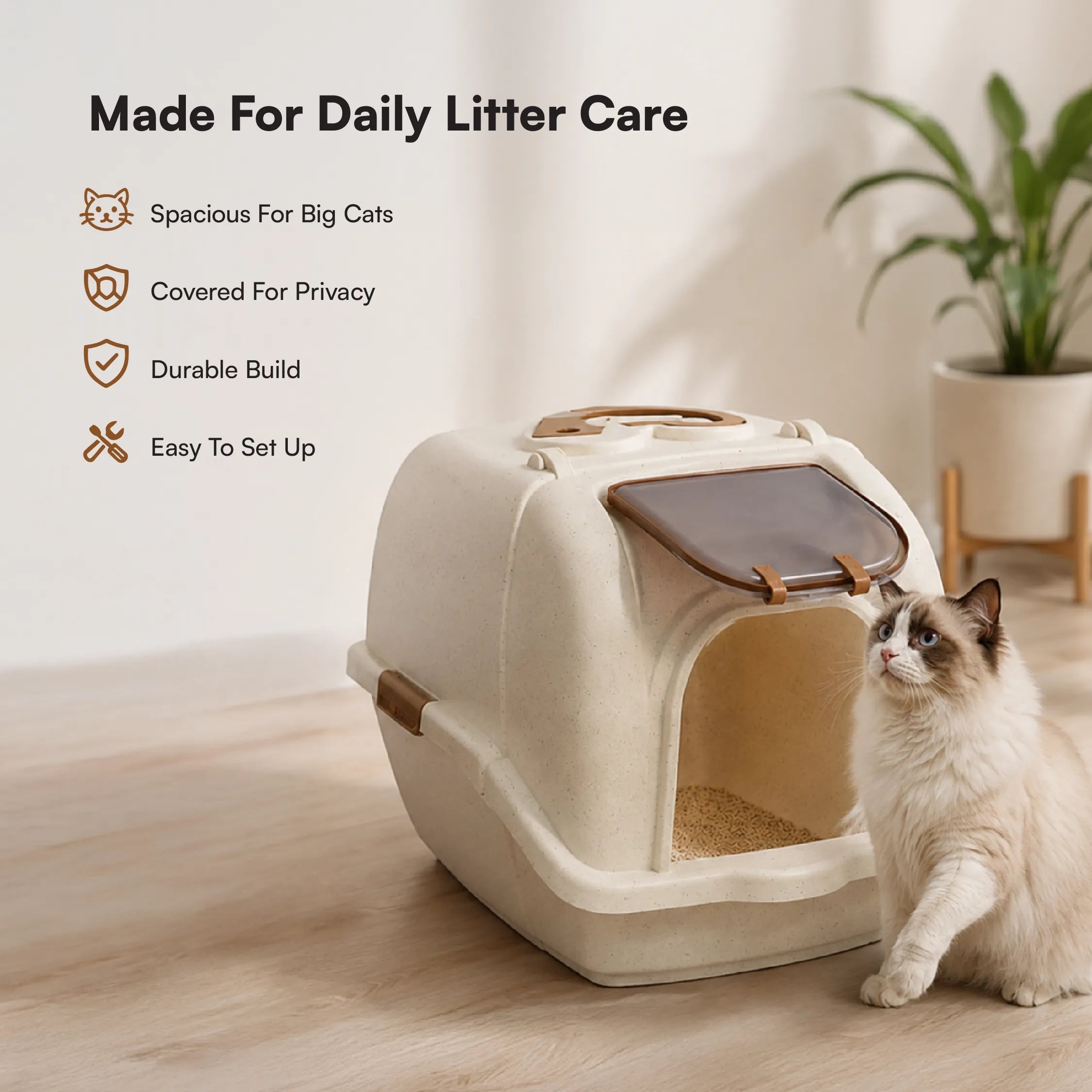 Aurora Litter Den – Clean, Comfy & Private Litter Space for Cats