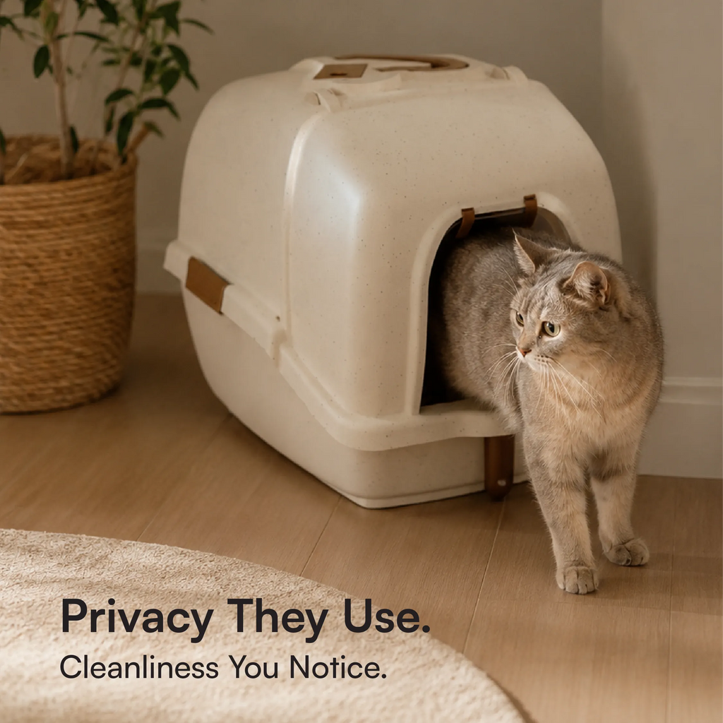 Aurora Litter Den – Clean, Comfy & Private Litter Space for Cats