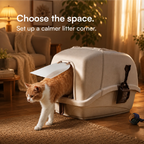 Aurora Litter Den – Clean, Comfy & Private Litter Space for Cats