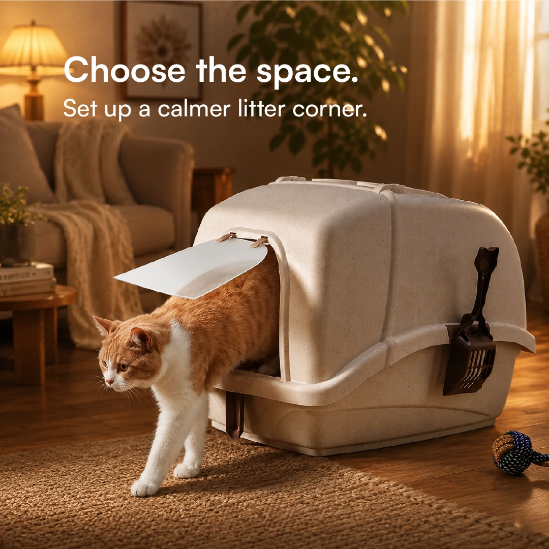 Aurora Litter Den – Clean, Comfy & Private Litter Space for Cats