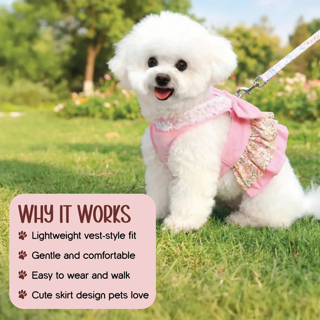 BLOOMI Harness – Cotton Floral Vest Harness for Small Pets