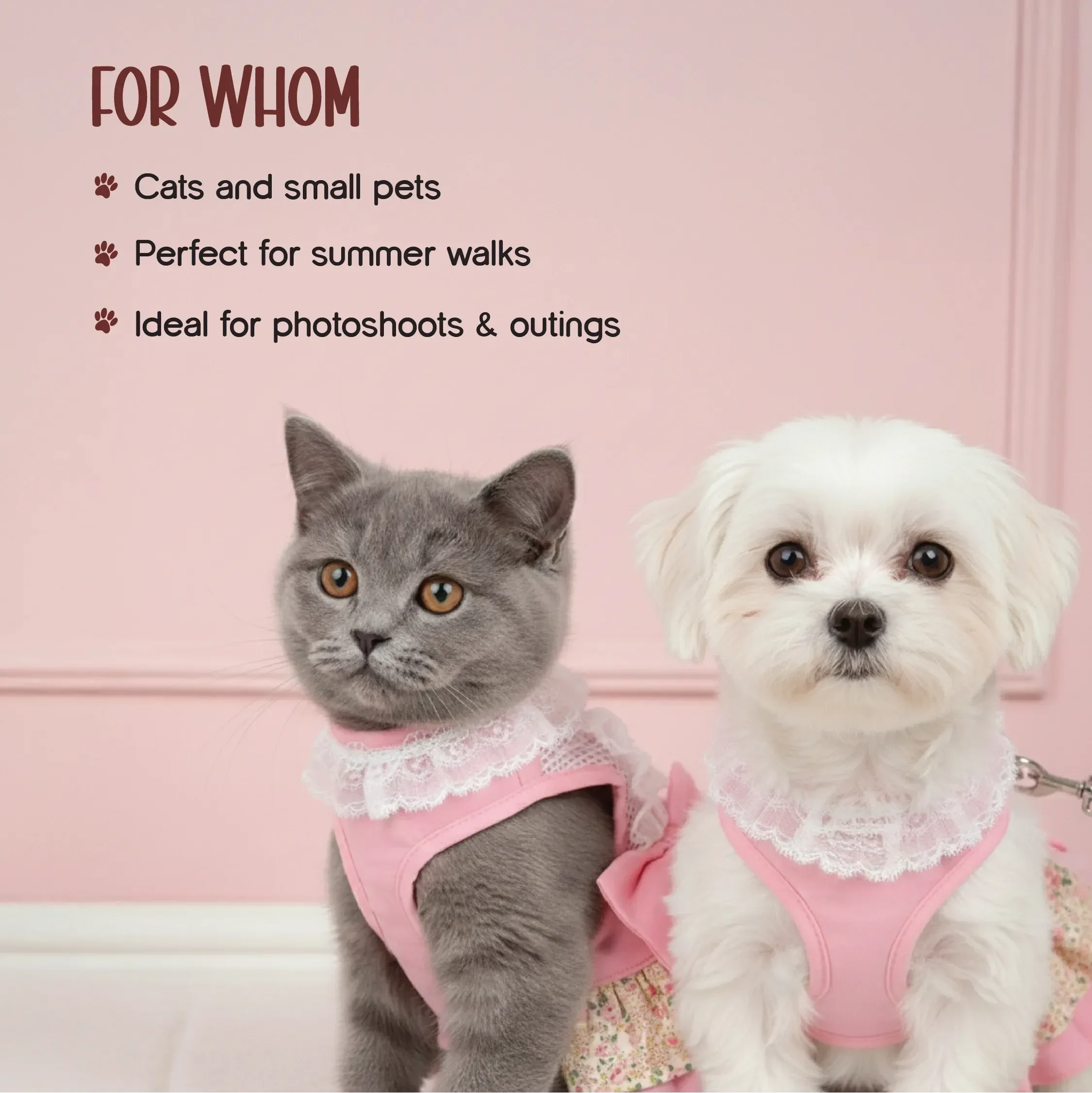 BLOOMI Harness – Cotton Floral Vest Harness for Small Pets