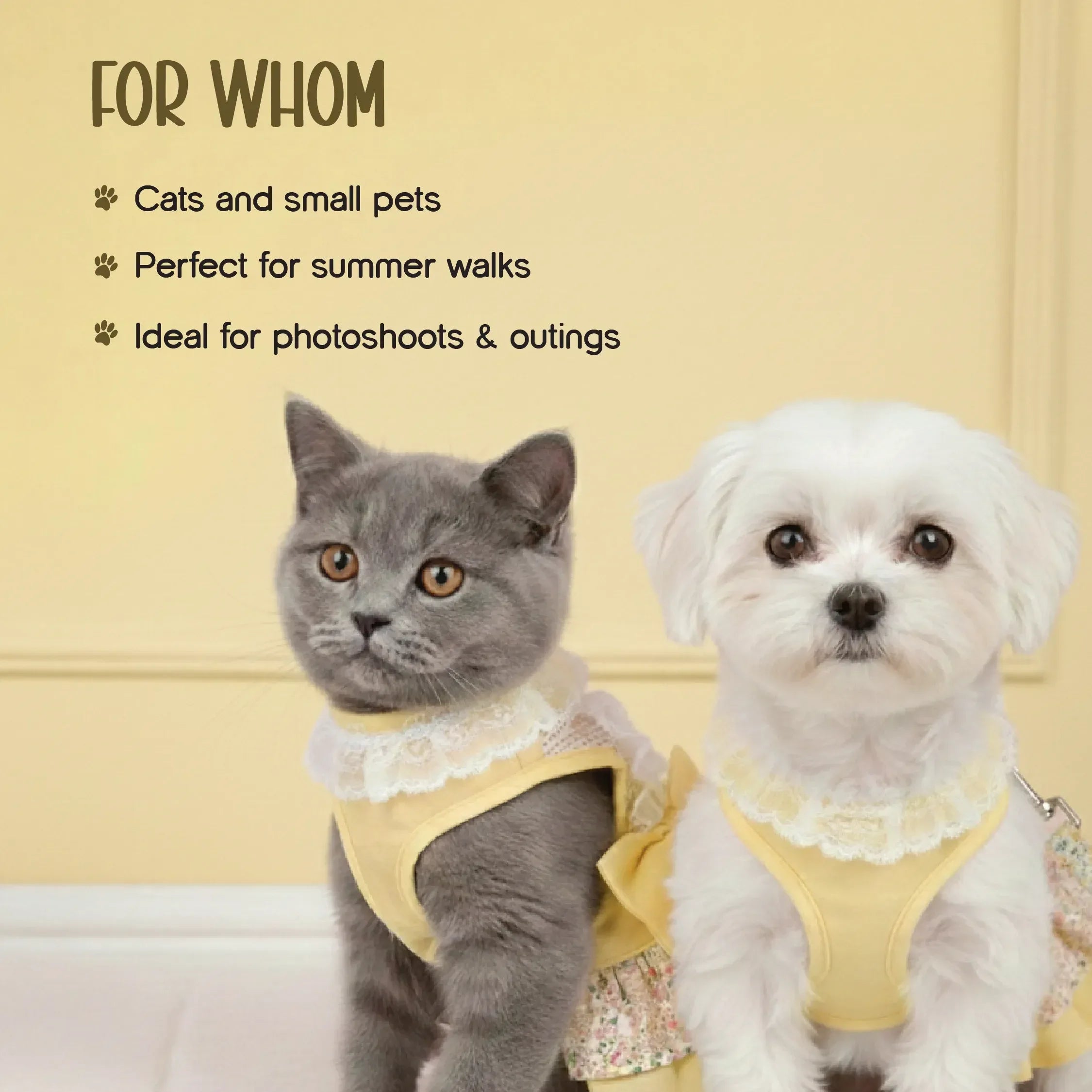 BLOOMI Harness – Cotton Floral Vest Harness for Small Pets