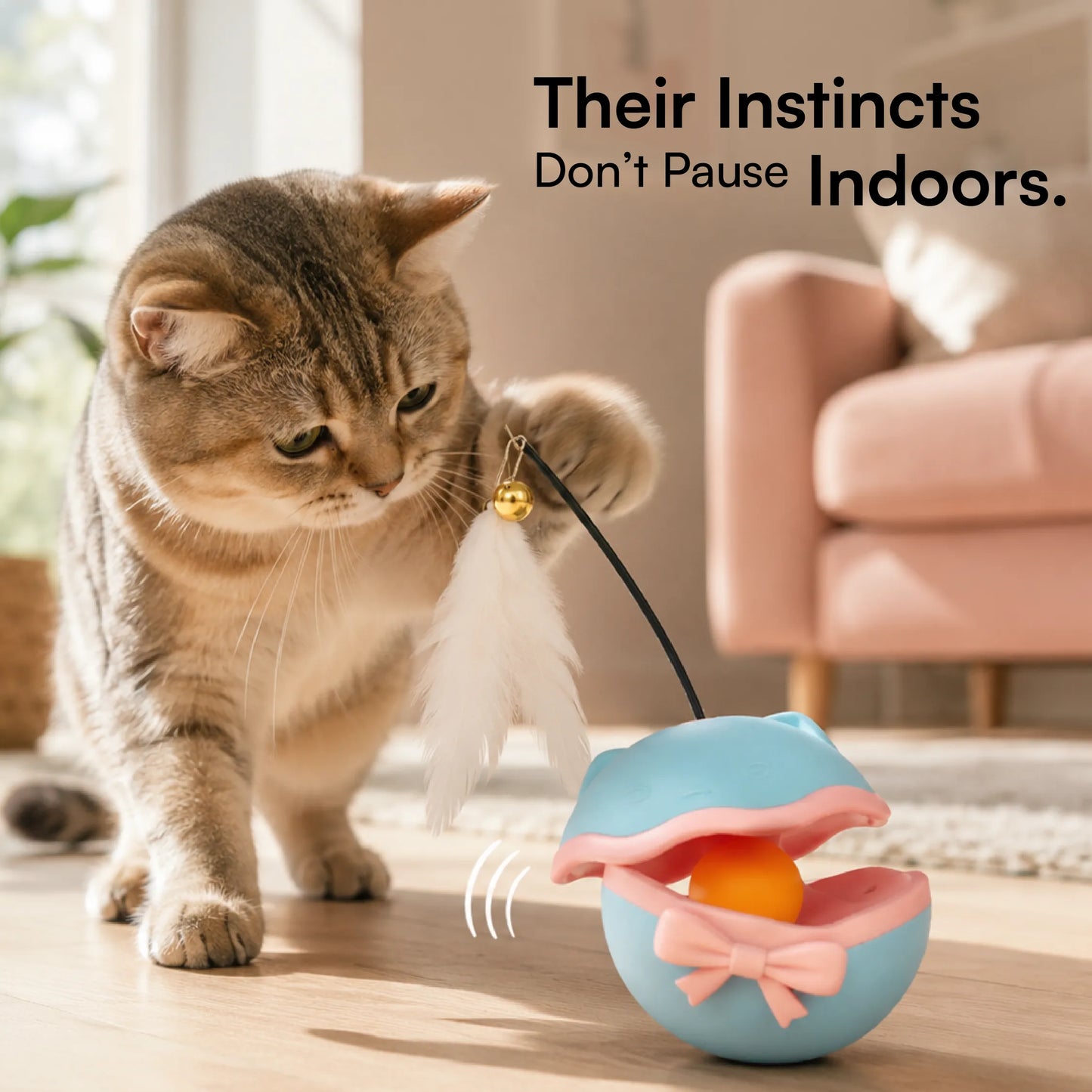 BellBop Toy – A Rolling Bell Toy That Keeps Cats Active & Happy