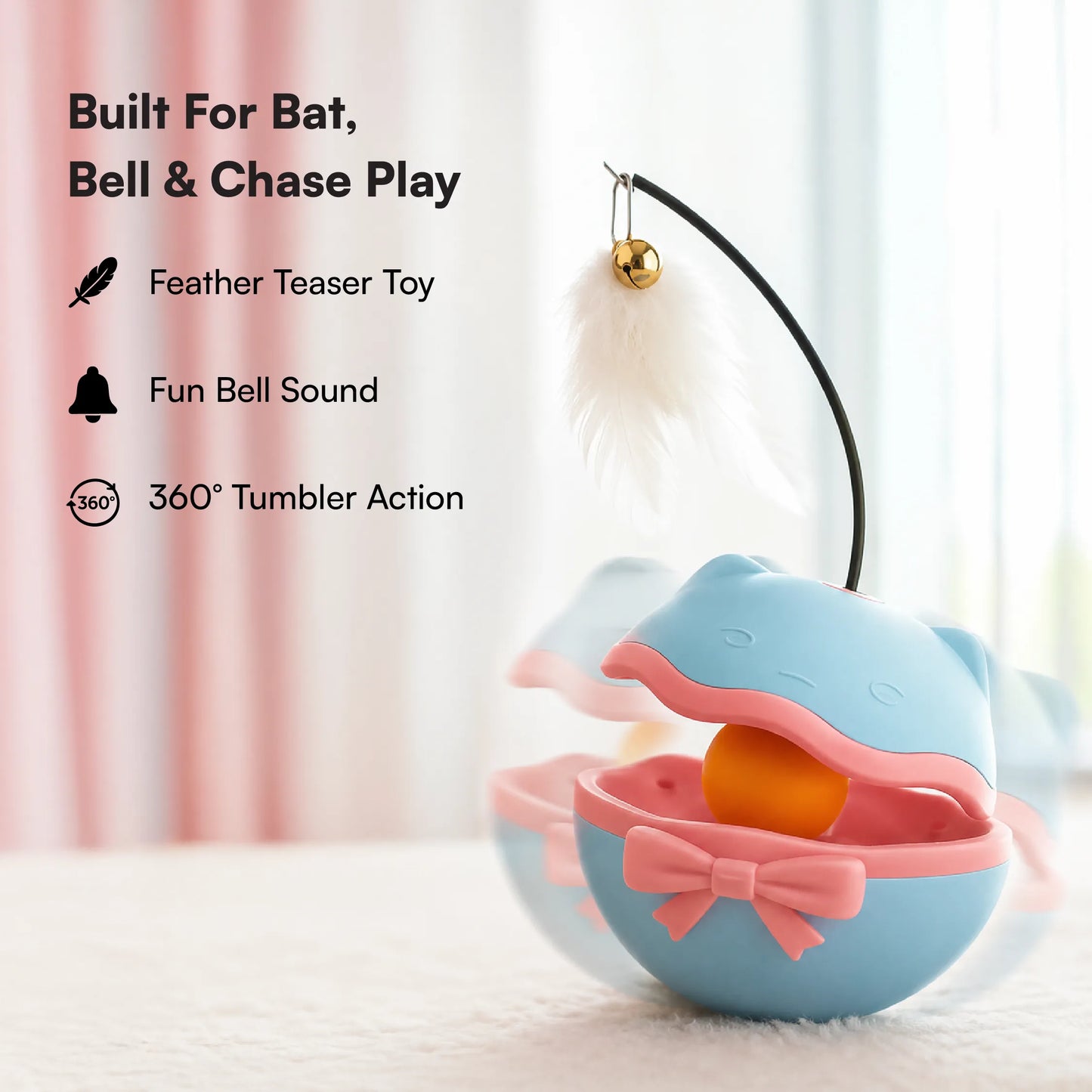 BellBop Toy – A Rolling Bell Toy That Keeps Cats Active & Happy