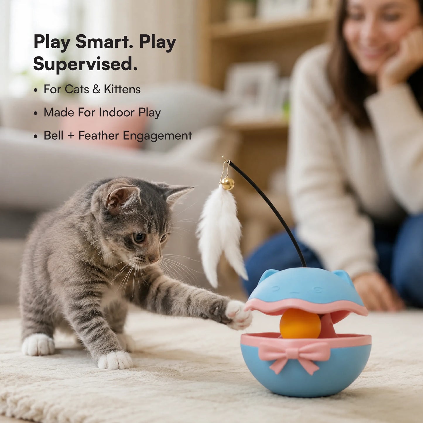 BellBop Toy – A Rolling Bell Toy That Keeps Cats Active & Happy