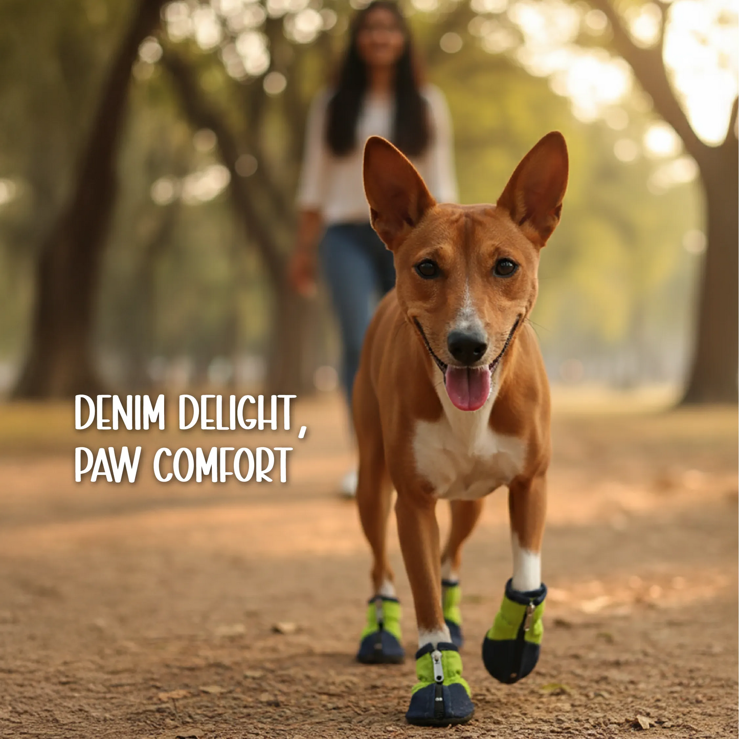BlueJay Sneaks | Denim Pet Boots | Non-Slip Comfort, Snug Everyday Fit