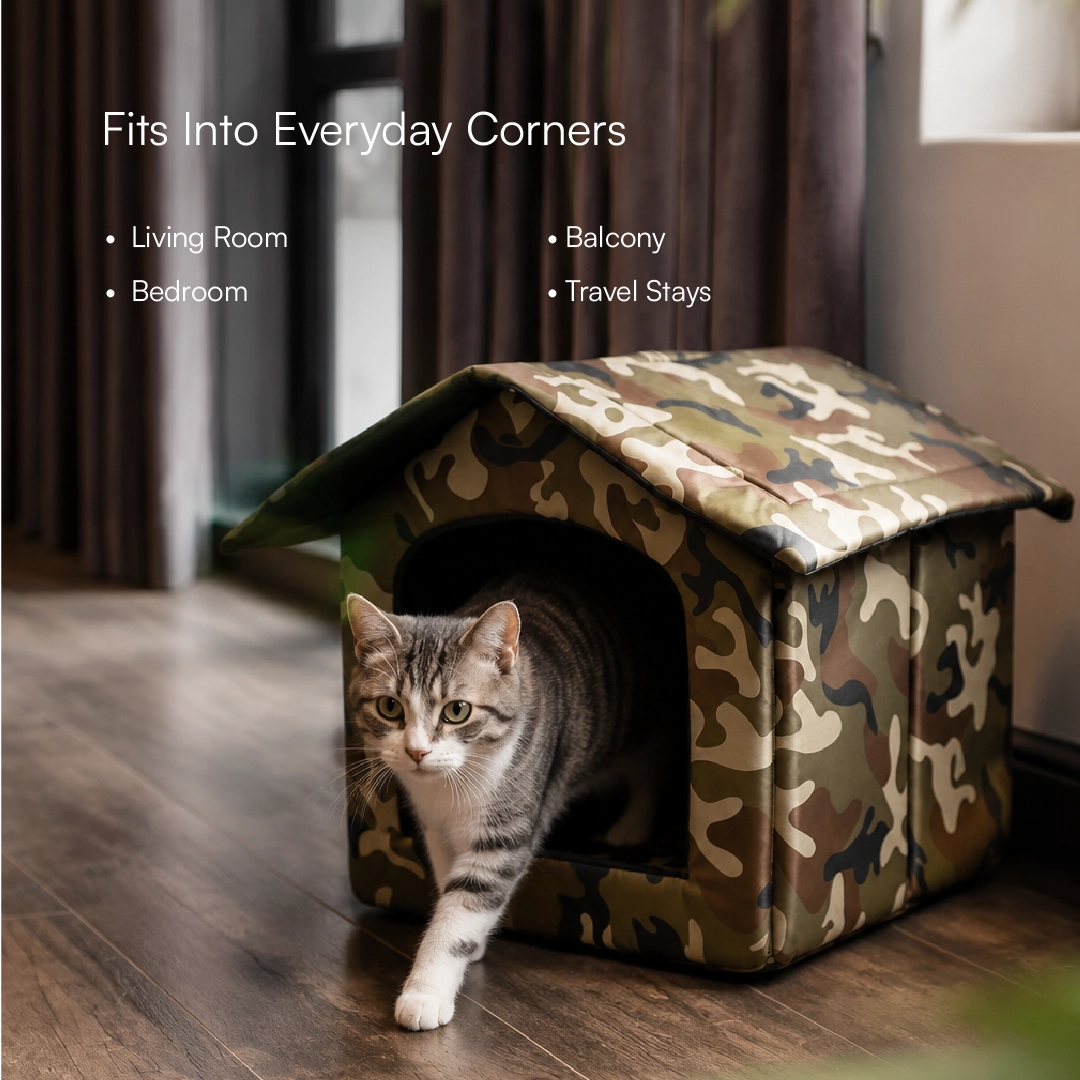 CampCove Hut | Covered Comfort for Everyday Rest for dogs and cats