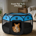CasaFrolic Playpen | Foldable Pet Enclosure | Safe, Portable & Breathable