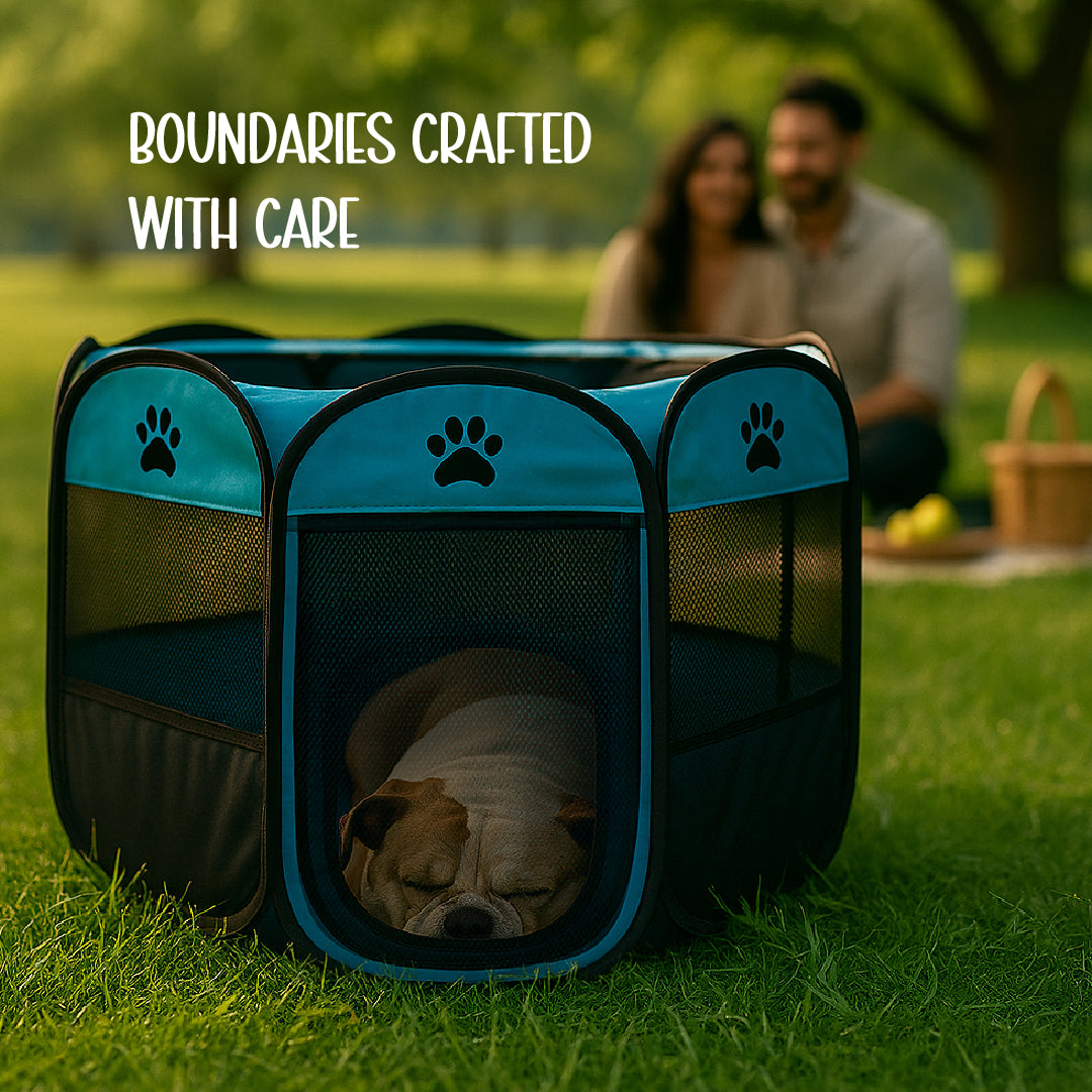 CasaFrolic Playpen | Foldable Pet Enclosure | Safe, Portable & Breathable