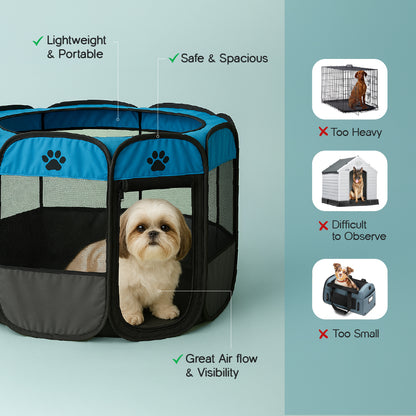 CasaFrolic Playpen | Foldable Pet Enclosure | Safe, Portable & Breathable