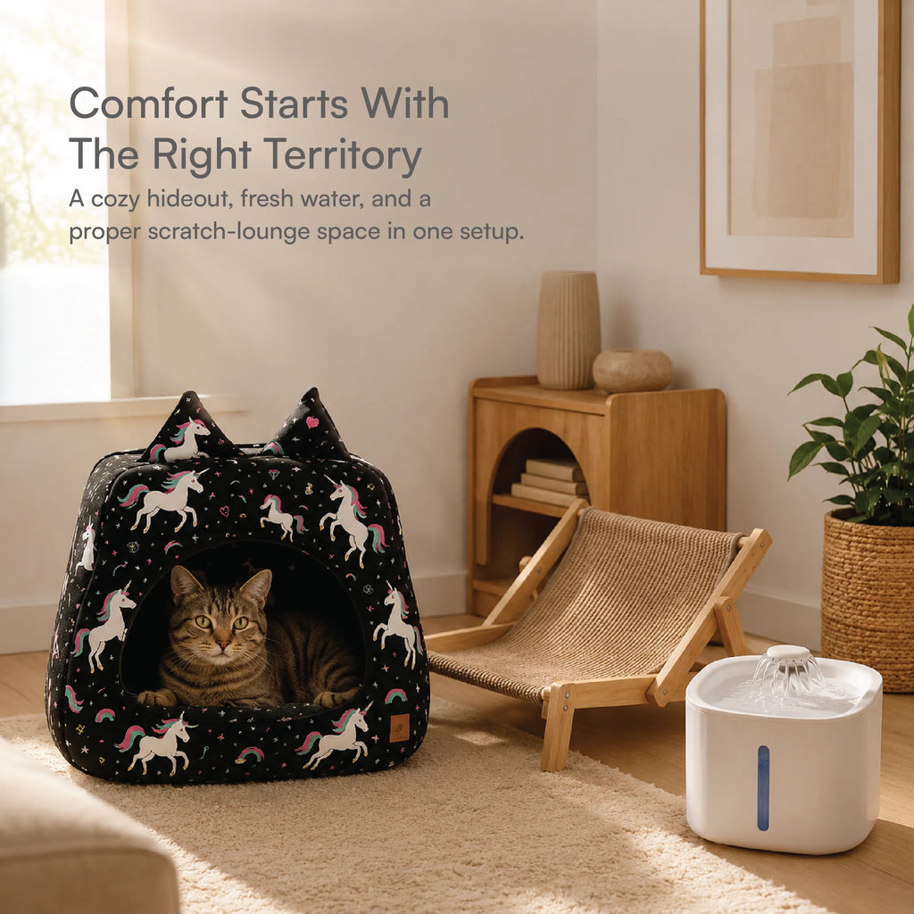Cat Comfort Kit | Hide, Sip & Scratch