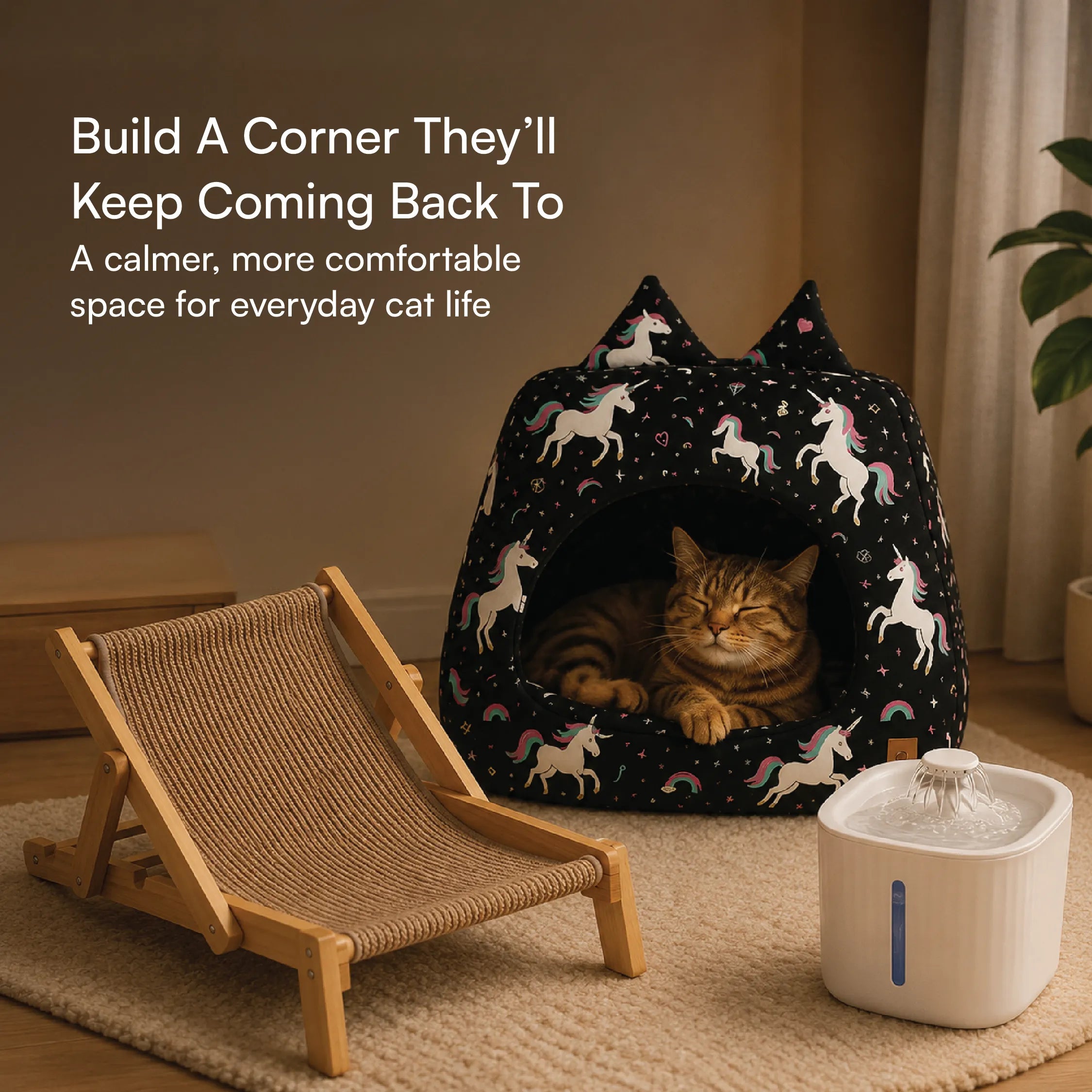 Cat Comfort Kit | Hide, Sip & Scratch