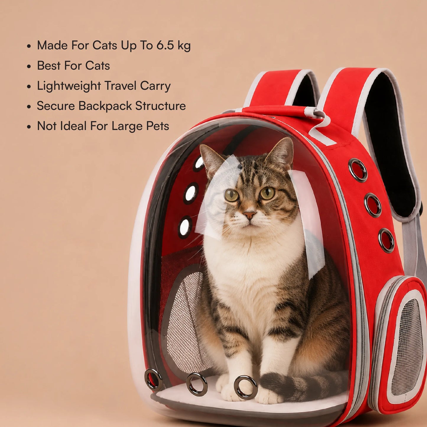 Catstronaut Backpack – Breathable Bubble Travel Backpack for Cats up to 6.5 kg