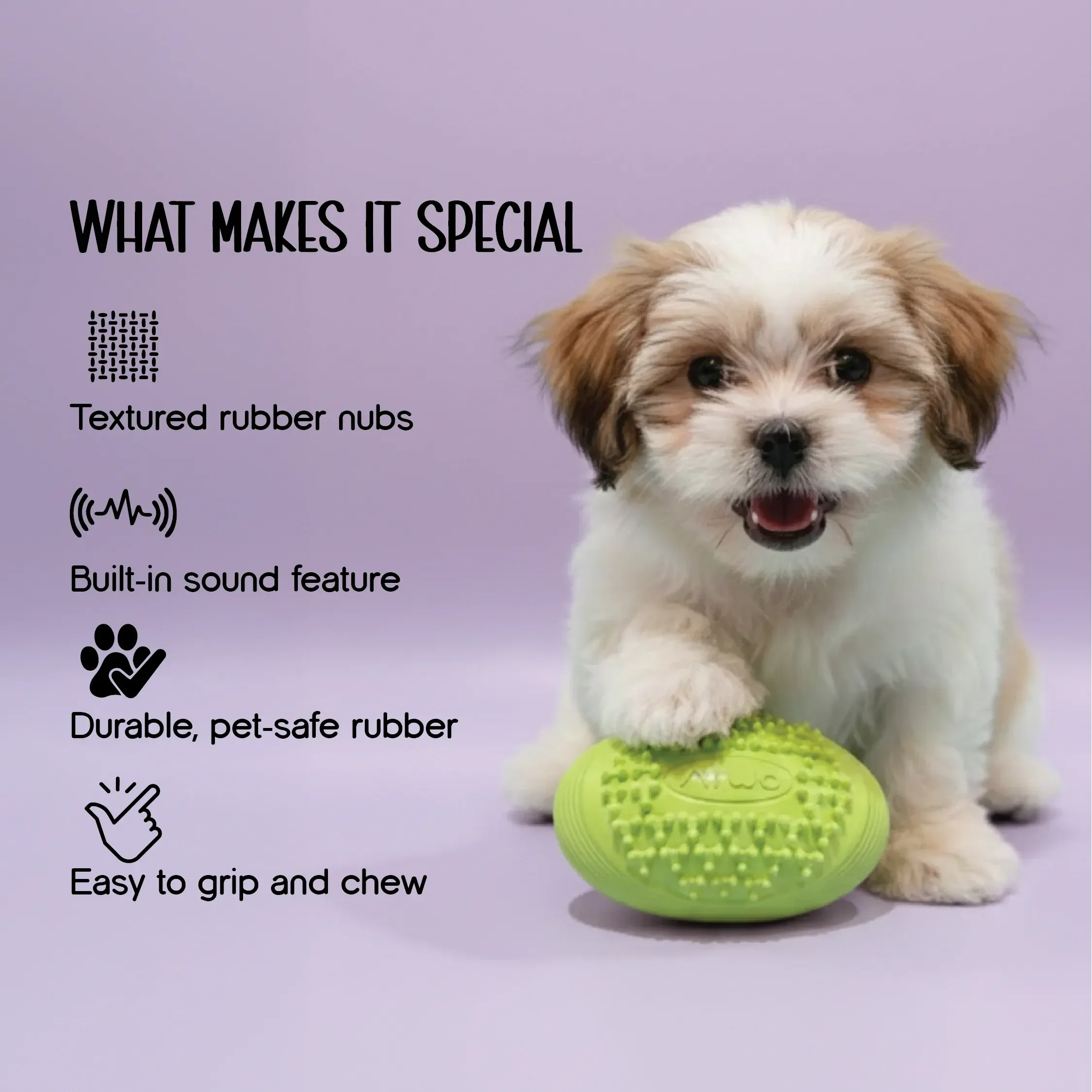 ChewBuzz Toy | Interactive Sound Chew Toy for Dogs | Textured Rubber Boredom Buster