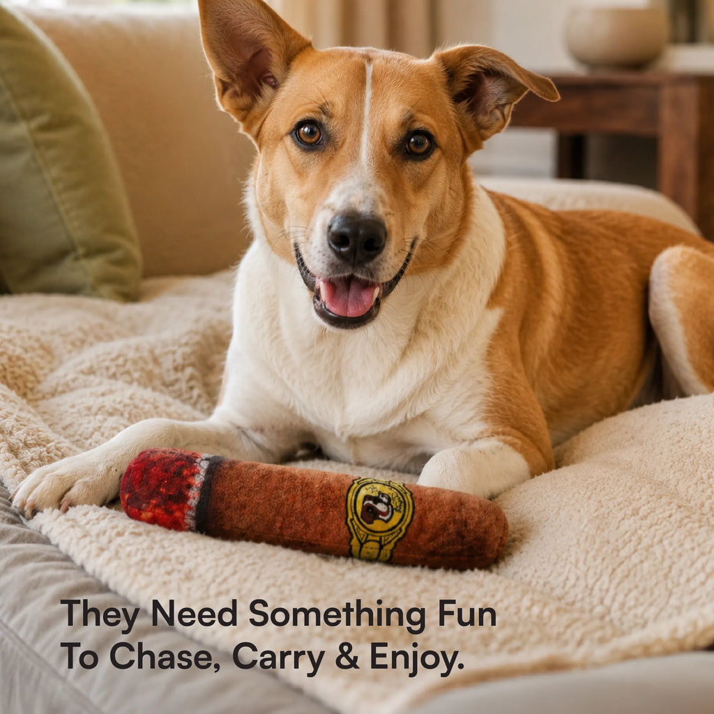 CigarSqueak Toy – Plush Squeaky Toy for Pets