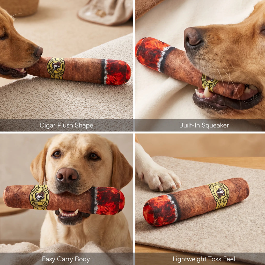 CigarSqueak Toy – Plush Squeaky Toy for Pets