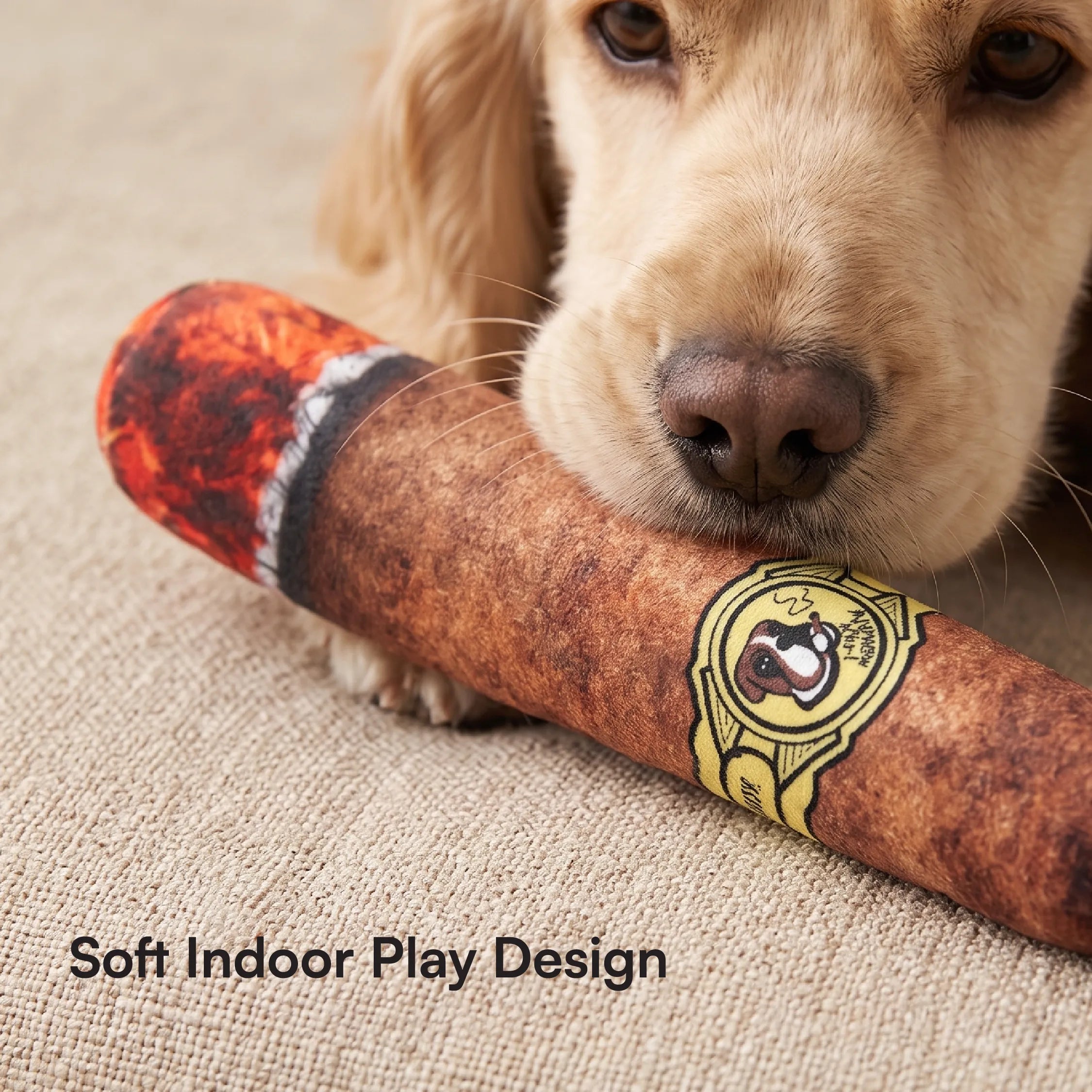 CigarSqueak Toy – Plush Squeaky Toy for Pets