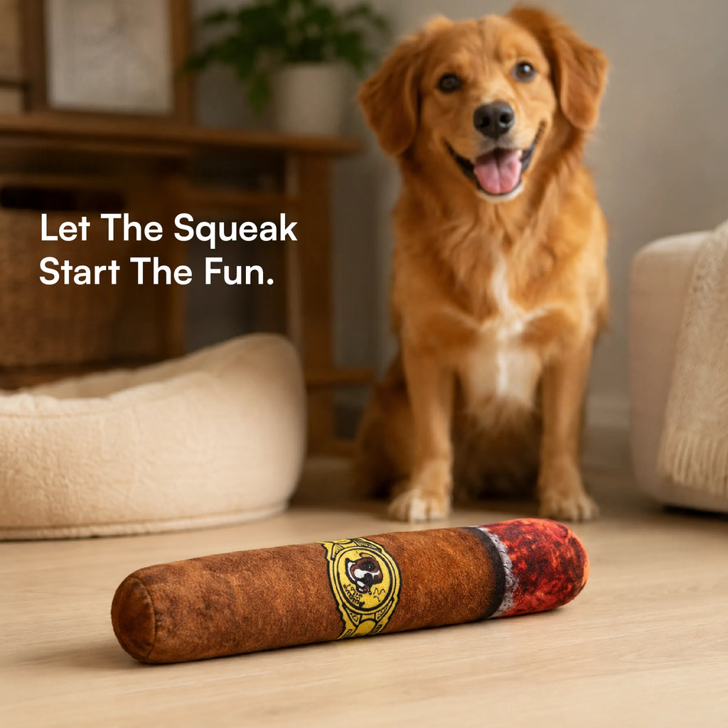 CigarSqueak Toy – Plush Squeaky Toy for Pets