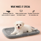 Cloud Quilted Mat– Quilted Crate & Floor Comfort Bed for Small & Medium Pets