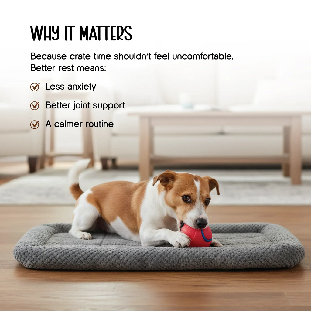 Cloud Quilted Mat– Quilted Crate & Floor Comfort Bed for Small & Medium Pets